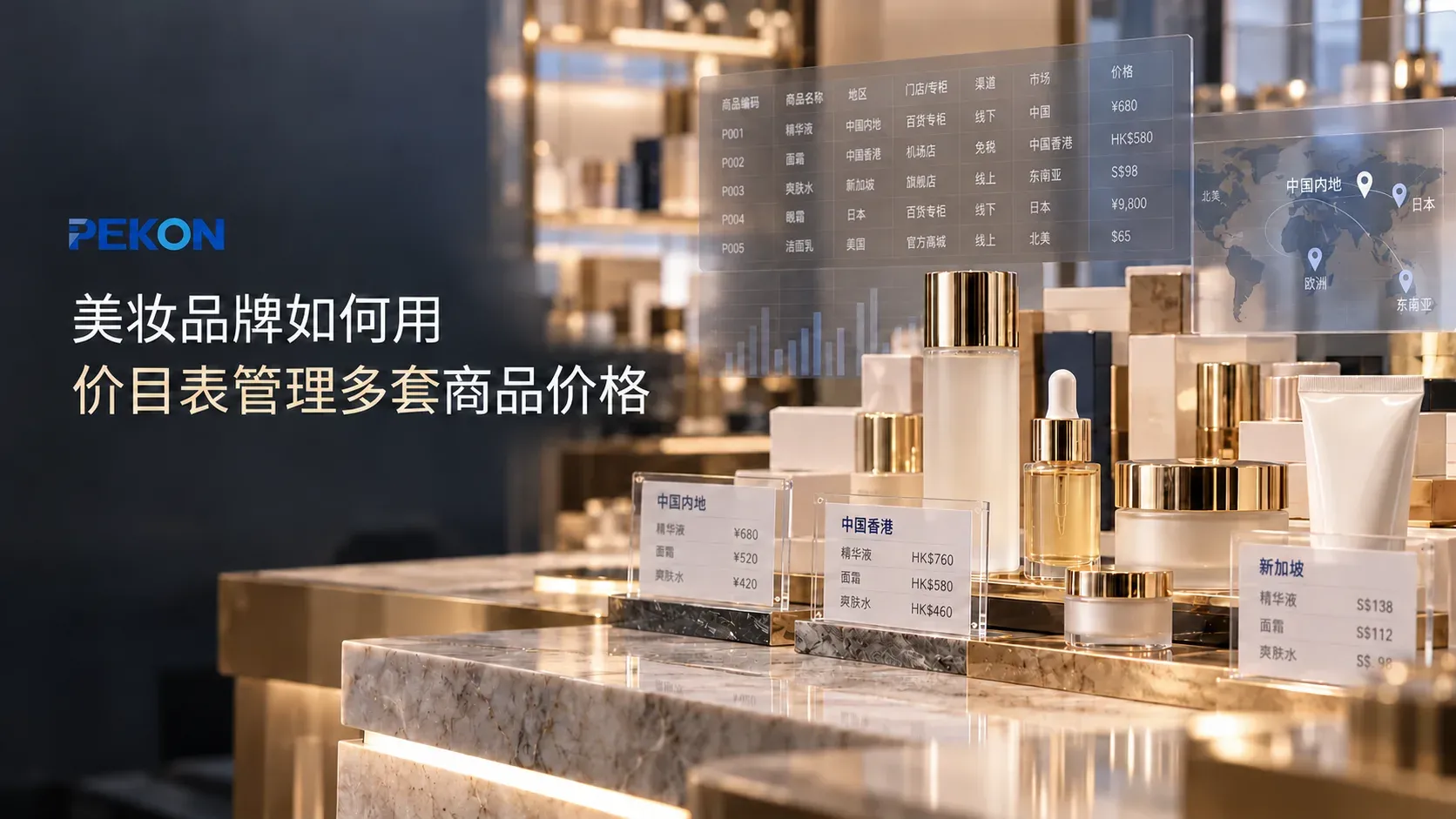 PEKON美妆价目表管理