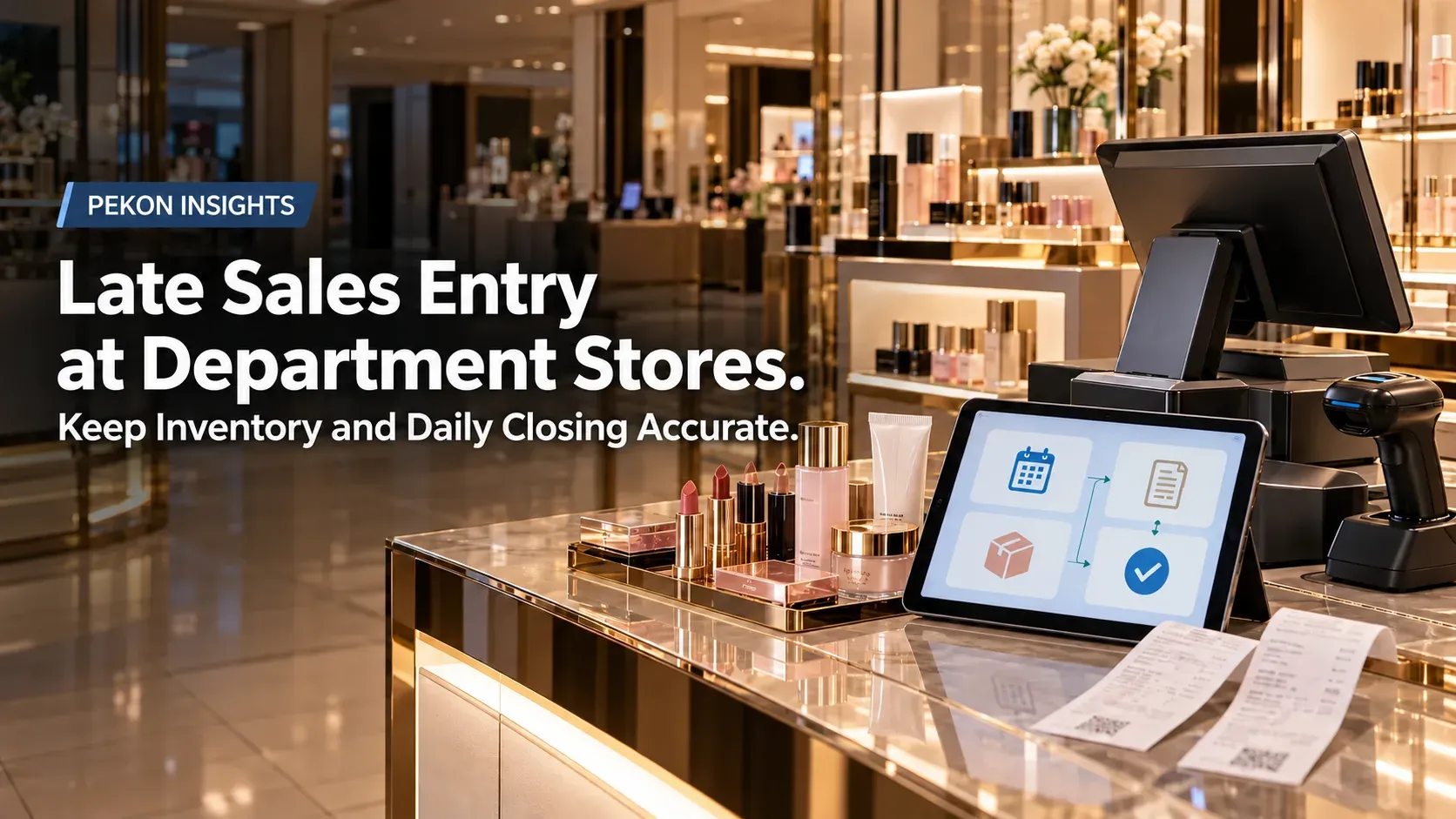 Late sales entry at department stores — inventory and daily closing